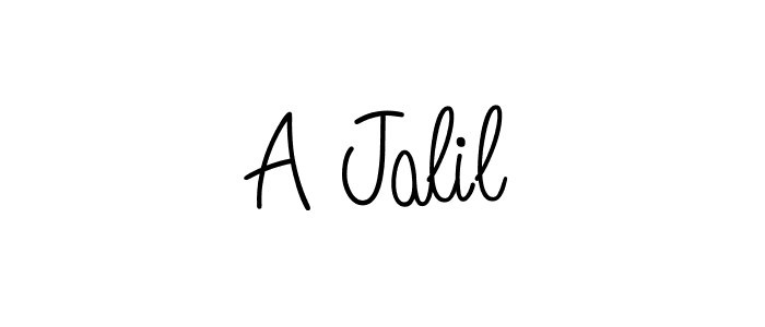 You should practise on your own different ways (Angelique-Rose-font-FFP) to write your name (A Jalil) in signature. don't let someone else do it for you. A Jalil signature style 5 images and pictures png