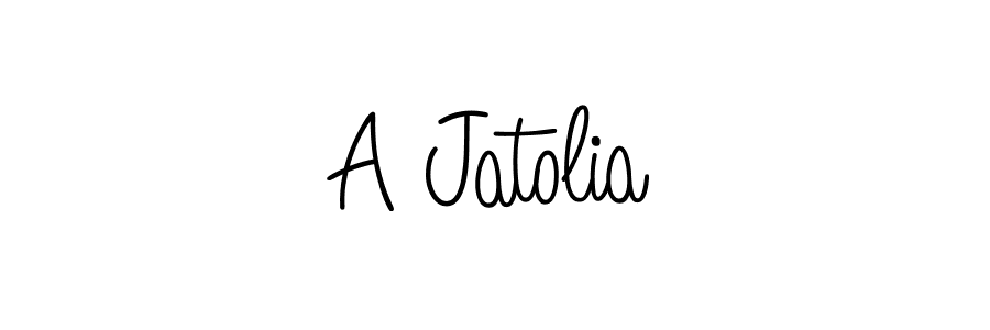 Design your own signature with our free online signature maker. With this signature software, you can create a handwritten (Angelique-Rose-font-FFP) signature for name A Jatolia. A Jatolia signature style 5 images and pictures png