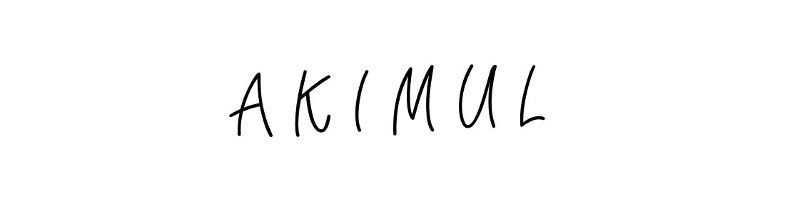 You should practise on your own different ways (Angelique-Rose-font-FFP) to write your name (A K I M U L) in signature. don't let someone else do it for you. A K I M U L signature style 5 images and pictures png