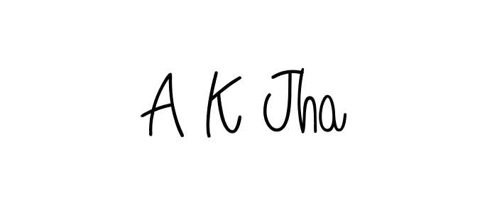 How to Draw A K Jha signature style? Angelique-Rose-font-FFP is a latest design signature styles for name A K Jha. A K Jha signature style 5 images and pictures png