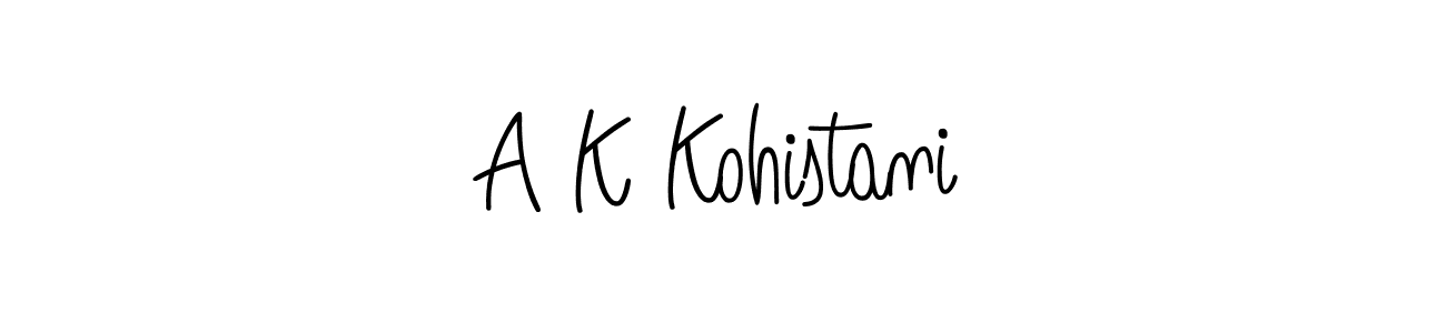 A K Kohistani stylish signature style. Best Handwritten Sign (Angelique-Rose-font-FFP) for my name. Handwritten Signature Collection Ideas for my name A K Kohistani. A K Kohistani signature style 5 images and pictures png
