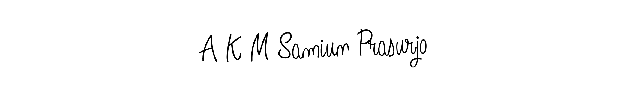 Make a short A K M Samiun Prasurjo signature style. Manage your documents anywhere anytime using Angelique-Rose-font-FFP. Create and add eSignatures, submit forms, share and send files easily. A K M Samiun Prasurjo signature style 5 images and pictures png