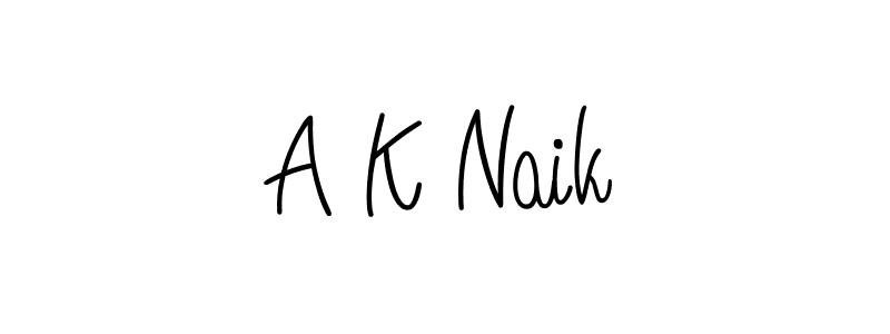 Create a beautiful signature design for name A K Naik. With this signature (Angelique-Rose-font-FFP) fonts, you can make a handwritten signature for free. A K Naik signature style 5 images and pictures png