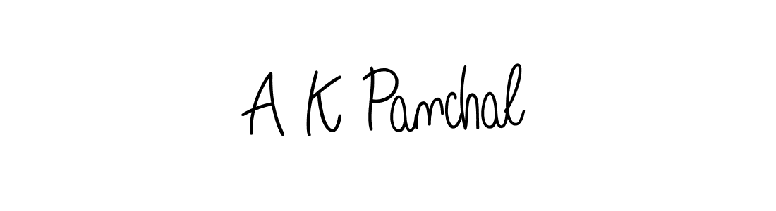 You should practise on your own different ways (Angelique-Rose-font-FFP) to write your name (A K Panchal) in signature. don't let someone else do it for you. A K Panchal signature style 5 images and pictures png