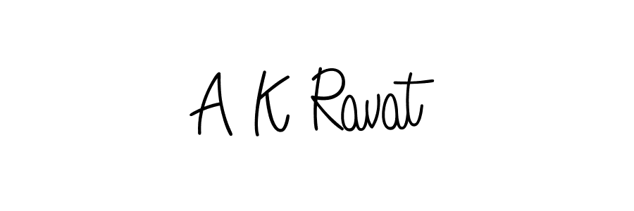 A K Ravat stylish signature style. Best Handwritten Sign (Angelique-Rose-font-FFP) for my name. Handwritten Signature Collection Ideas for my name A K Ravat. A K Ravat signature style 5 images and pictures png