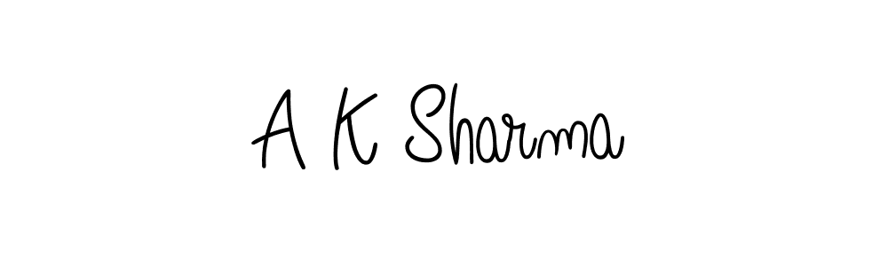 Use a signature maker to create a handwritten signature online. With this signature software, you can design (Angelique-Rose-font-FFP) your own signature for name A K Sharma. A K Sharma signature style 5 images and pictures png