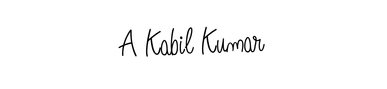 Design your own signature with our free online signature maker. With this signature software, you can create a handwritten (Angelique-Rose-font-FFP) signature for name A Kabil Kumar. A Kabil Kumar signature style 5 images and pictures png