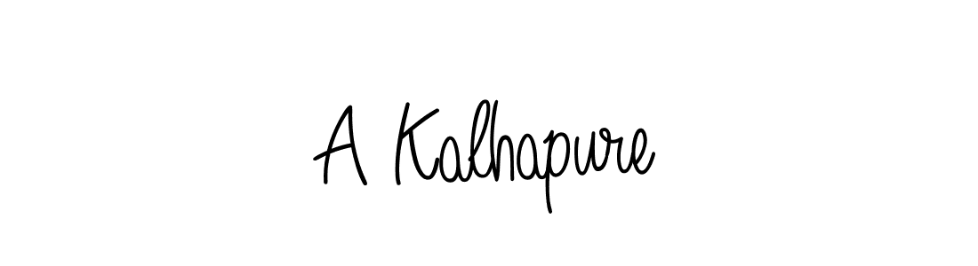 Design your own signature with our free online signature maker. With this signature software, you can create a handwritten (Angelique-Rose-font-FFP) signature for name A Kalhapure. A Kalhapure signature style 5 images and pictures png