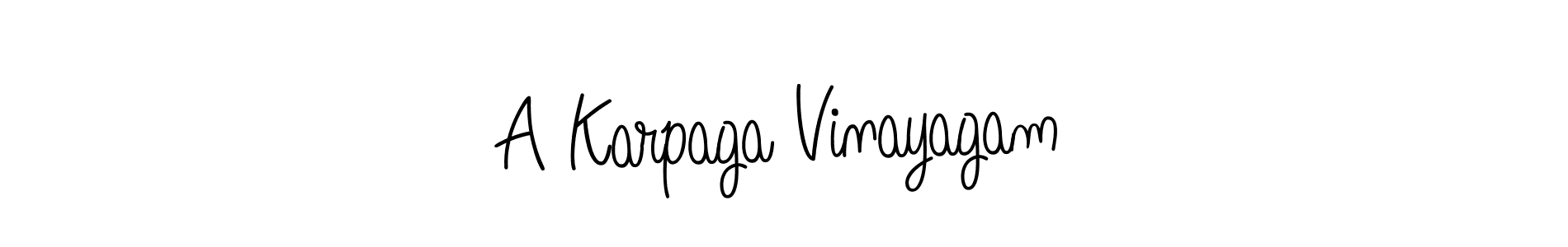 A Karpaga Vinayagam stylish signature style. Best Handwritten Sign (Angelique-Rose-font-FFP) for my name. Handwritten Signature Collection Ideas for my name A Karpaga Vinayagam. A Karpaga Vinayagam signature style 5 images and pictures png