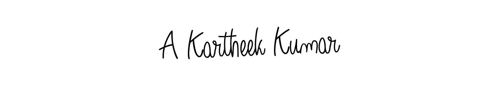 A Kartheek Kumar stylish signature style. Best Handwritten Sign (Angelique-Rose-font-FFP) for my name. Handwritten Signature Collection Ideas for my name A Kartheek Kumar. A Kartheek Kumar signature style 5 images and pictures png