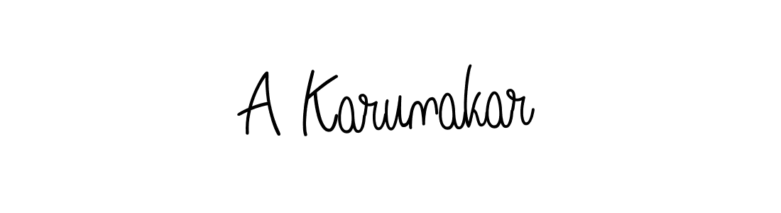 You should practise on your own different ways (Angelique-Rose-font-FFP) to write your name (A Karunakar) in signature. don't let someone else do it for you. A Karunakar signature style 5 images and pictures png