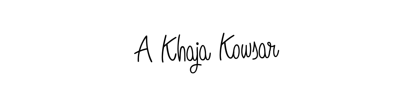 Angelique-Rose-font-FFP is a professional signature style that is perfect for those who want to add a touch of class to their signature. It is also a great choice for those who want to make their signature more unique. Get A Khaja Kowsar name to fancy signature for free. A Khaja Kowsar signature style 5 images and pictures png