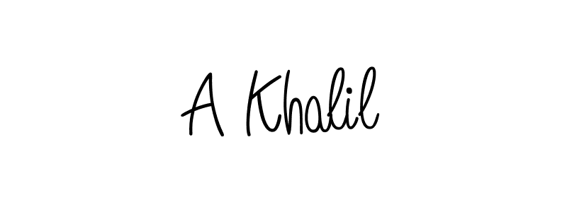You should practise on your own different ways (Angelique-Rose-font-FFP) to write your name (A Khalil) in signature. don't let someone else do it for you. A Khalil signature style 5 images and pictures png