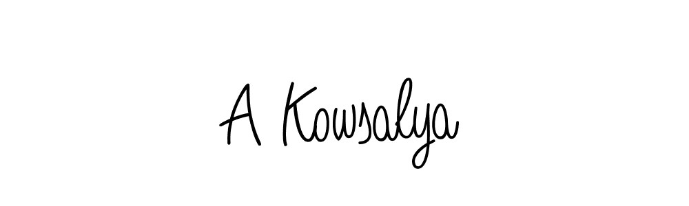 How to Draw A Kowsalya signature style? Angelique-Rose-font-FFP is a latest design signature styles for name A Kowsalya. A Kowsalya signature style 5 images and pictures png