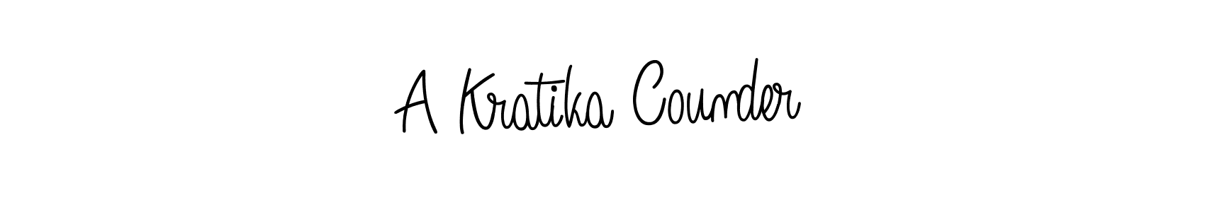 A Kratika Counder stylish signature style. Best Handwritten Sign (Angelique-Rose-font-FFP) for my name. Handwritten Signature Collection Ideas for my name A Kratika Counder. A Kratika Counder signature style 5 images and pictures png