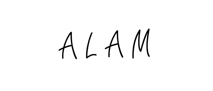 Create a beautiful signature design for name A L A M. With this signature (Angelique-Rose-font-FFP) fonts, you can make a handwritten signature for free. A L A M signature style 5 images and pictures png