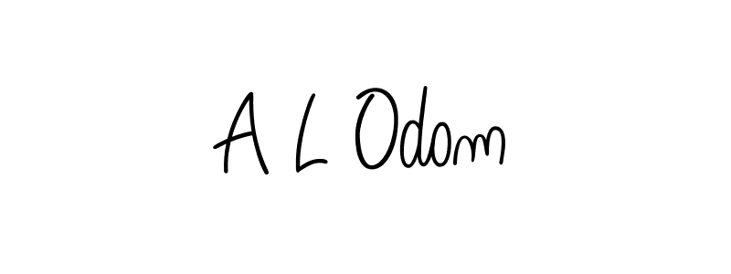 Make a beautiful signature design for name A L Odom. With this signature (Angelique-Rose-font-FFP) style, you can create a handwritten signature for free. A L Odom signature style 5 images and pictures png