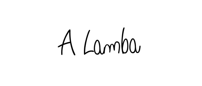 You should practise on your own different ways (Angelique-Rose-font-FFP) to write your name (A Lamba) in signature. don't let someone else do it for you. A Lamba signature style 5 images and pictures png