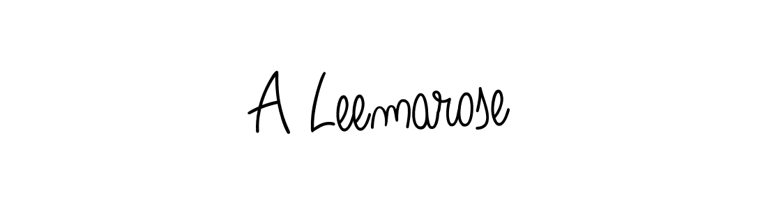 How to Draw A Leemarose signature style? Angelique-Rose-font-FFP is a latest design signature styles for name A Leemarose. A Leemarose signature style 5 images and pictures png