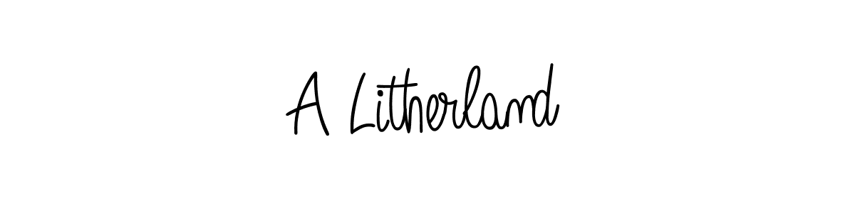 Make a beautiful signature design for name A Litherland. With this signature (Angelique-Rose-font-FFP) style, you can create a handwritten signature for free. A Litherland signature style 5 images and pictures png