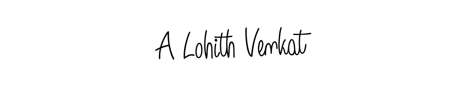 How to make A Lohith Venkat name signature. Use Angelique-Rose-font-FFP style for creating short signs online. This is the latest handwritten sign. A Lohith Venkat signature style 5 images and pictures png