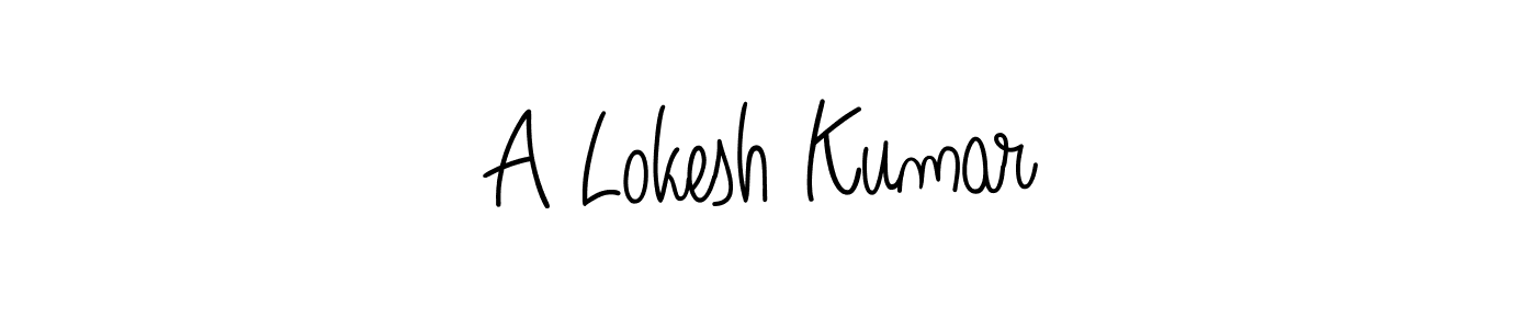 Also we have A Lokesh Kumar name is the best signature style. Create professional handwritten signature collection using Angelique-Rose-font-FFP autograph style. A Lokesh Kumar signature style 5 images and pictures png