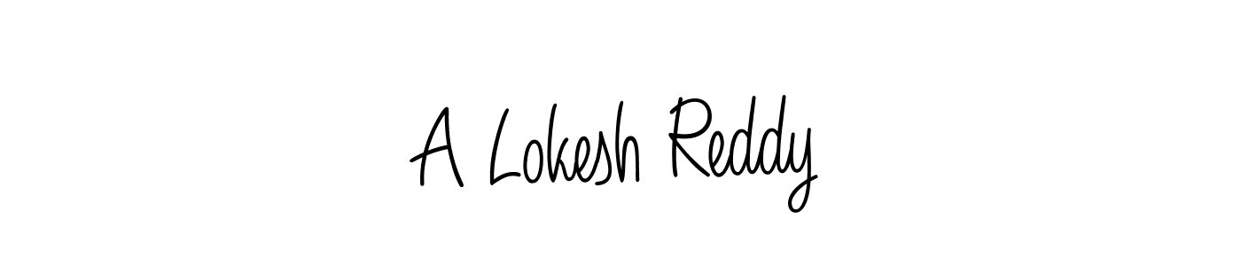 Create a beautiful signature design for name A Lokesh Reddy. With this signature (Angelique-Rose-font-FFP) fonts, you can make a handwritten signature for free. A Lokesh Reddy signature style 5 images and pictures png