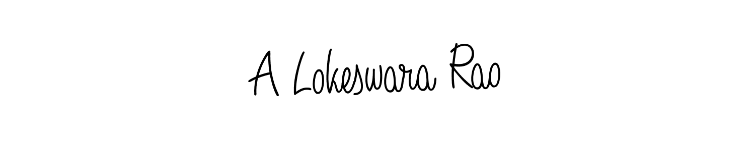 Use a signature maker to create a handwritten signature online. With this signature software, you can design (Angelique-Rose-font-FFP) your own signature for name A Lokeswara Rao. A Lokeswara Rao signature style 5 images and pictures png