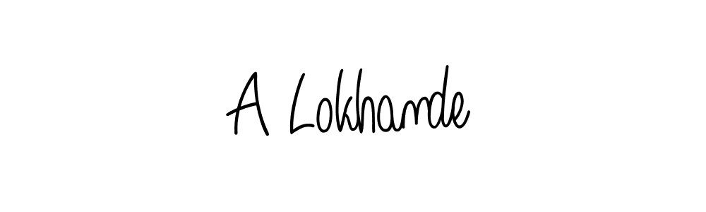 How to Draw A Lokhande signature style? Angelique-Rose-font-FFP is a latest design signature styles for name A Lokhande. A Lokhande signature style 5 images and pictures png