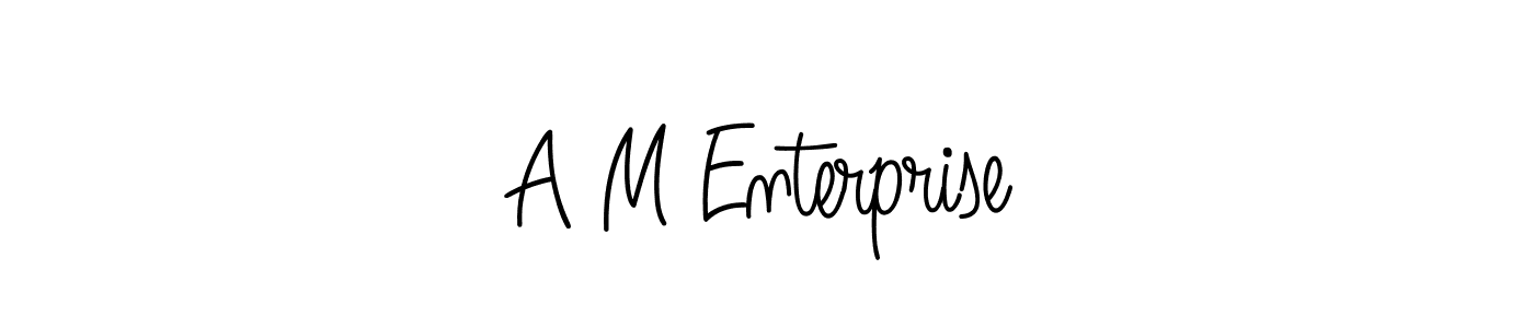 Once you've used our free online signature maker to create your best signature Angelique-Rose-font-FFP style, it's time to enjoy all of the benefits that A M Enterprise name signing documents. A M Enterprise signature style 5 images and pictures png