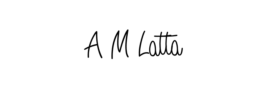 A M Latta stylish signature style. Best Handwritten Sign (Angelique-Rose-font-FFP) for my name. Handwritten Signature Collection Ideas for my name A M Latta. A M Latta signature style 5 images and pictures png