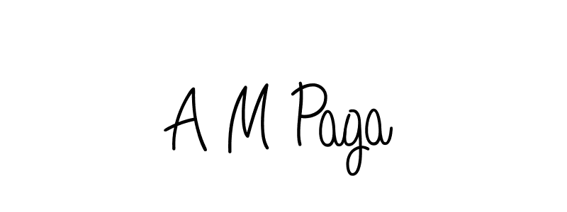 A M Paga stylish signature style. Best Handwritten Sign (Angelique-Rose-font-FFP) for my name. Handwritten Signature Collection Ideas for my name A M Paga. A M Paga signature style 5 images and pictures png