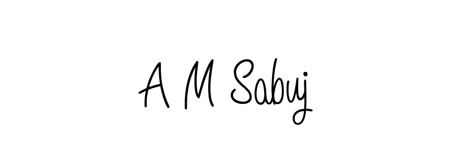 You can use this online signature creator to create a handwritten signature for the name A M Sabuj. This is the best online autograph maker. A M Sabuj signature style 5 images and pictures png