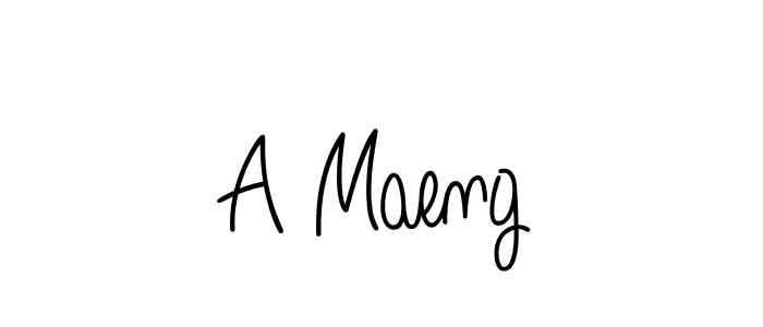 Make a beautiful signature design for name A Maeng. With this signature (Angelique-Rose-font-FFP) style, you can create a handwritten signature for free. A Maeng signature style 5 images and pictures png