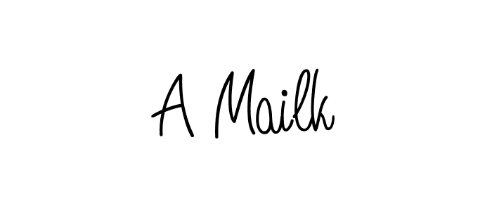 How to make A Mailk signature? Angelique-Rose-font-FFP is a professional autograph style. Create handwritten signature for A Mailk name. A Mailk signature style 5 images and pictures png