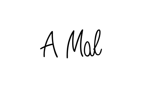 Use a signature maker to create a handwritten signature online. With this signature software, you can design (Angelique-Rose-font-FFP) your own signature for name A Mal. A Mal signature style 5 images and pictures png