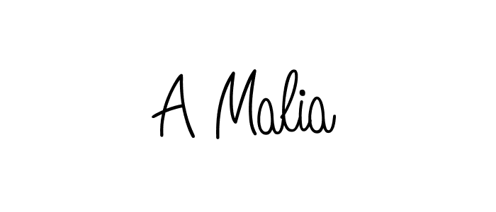 A Malia stylish signature style. Best Handwritten Sign (Angelique-Rose-font-FFP) for my name. Handwritten Signature Collection Ideas for my name A Malia. A Malia signature style 5 images and pictures png