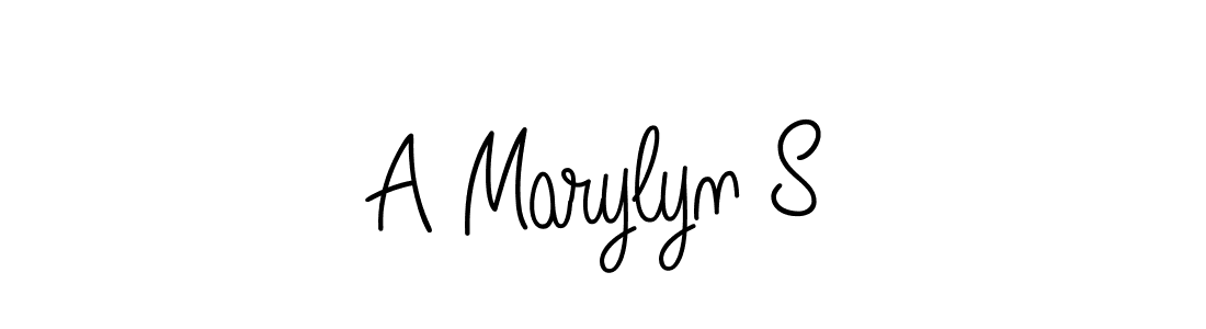 Use a signature maker to create a handwritten signature online. With this signature software, you can design (Angelique-Rose-font-FFP) your own signature for name A Marylyn S. A Marylyn S signature style 5 images and pictures png