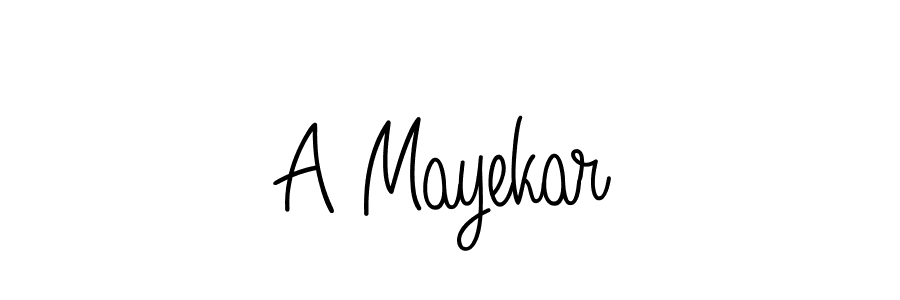 Create a beautiful signature design for name A Mayekar. With this signature (Angelique-Rose-font-FFP) fonts, you can make a handwritten signature for free. A Mayekar signature style 5 images and pictures png