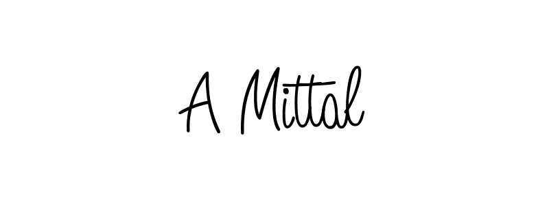 How to make A Mittal name signature. Use Angelique-Rose-font-FFP style for creating short signs online. This is the latest handwritten sign. A Mittal signature style 5 images and pictures png