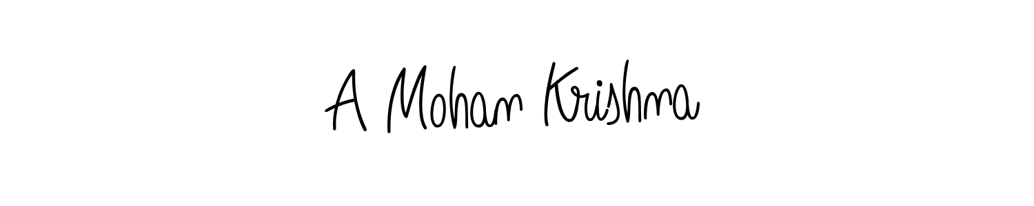 Also we have A Mohan Krishna name is the best signature style. Create professional handwritten signature collection using Angelique-Rose-font-FFP autograph style. A Mohan Krishna signature style 5 images and pictures png