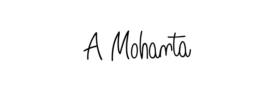 Make a beautiful signature design for name A Mohanta. With this signature (Angelique-Rose-font-FFP) style, you can create a handwritten signature for free. A Mohanta signature style 5 images and pictures png