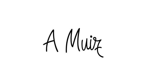 A Muiz stylish signature style. Best Handwritten Sign (Angelique-Rose-font-FFP) for my name. Handwritten Signature Collection Ideas for my name A Muiz. A Muiz signature style 5 images and pictures png