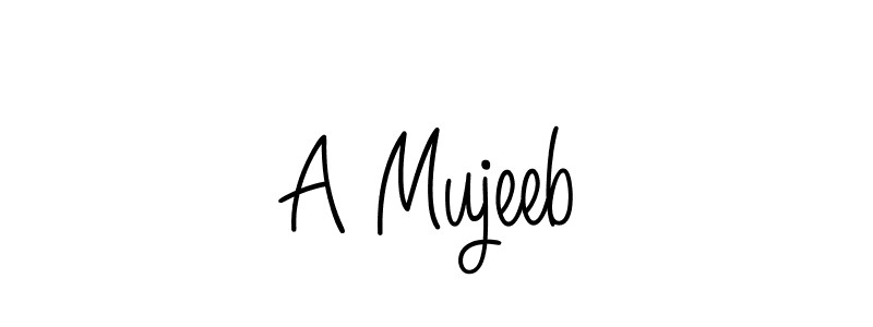 You should practise on your own different ways (Angelique-Rose-font-FFP) to write your name (A Mujeeb) in signature. don't let someone else do it for you. A Mujeeb signature style 5 images and pictures png