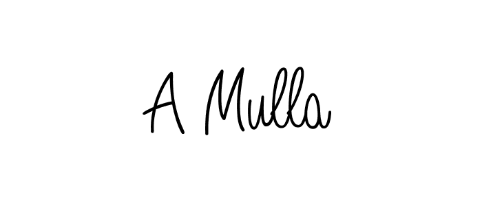 Make a beautiful signature design for name A Mulla. Use this online signature maker to create a handwritten signature for free. A Mulla signature style 5 images and pictures png