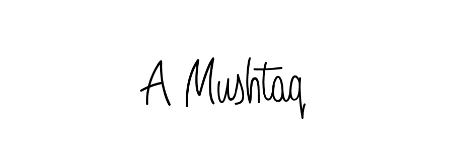 Use a signature maker to create a handwritten signature online. With this signature software, you can design (Angelique-Rose-font-FFP) your own signature for name A Mushtaq. A Mushtaq signature style 5 images and pictures png