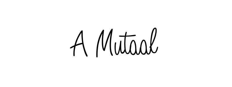 The best way (Angelique-Rose-font-FFP) to make a short signature is to pick only two or three words in your name. The name A Mutaal include a total of six letters. For converting this name. A Mutaal signature style 5 images and pictures png