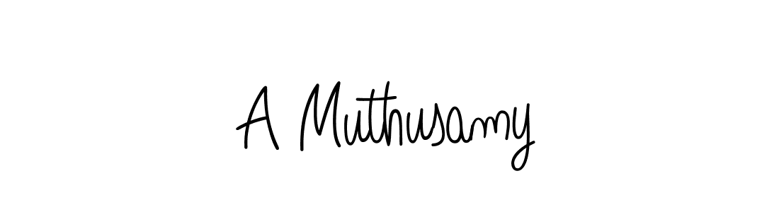 The best way (Angelique-Rose-font-FFP) to make a short signature is to pick only two or three words in your name. The name A Muthusamy include a total of six letters. For converting this name. A Muthusamy signature style 5 images and pictures png