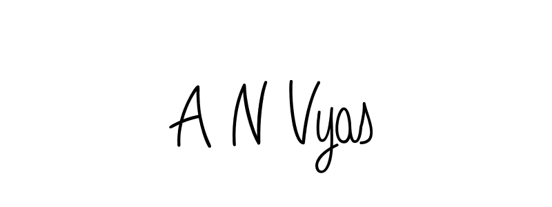 You should practise on your own different ways (Angelique-Rose-font-FFP) to write your name (A N Vyas) in signature. don't let someone else do it for you. A N Vyas signature style 5 images and pictures png