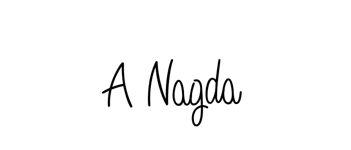 Make a beautiful signature design for name A Nagda. With this signature (Angelique-Rose-font-FFP) style, you can create a handwritten signature for free. A Nagda signature style 5 images and pictures png